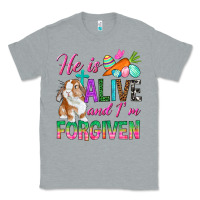 Heather Grey He Is Alive And I'm Forgiven Classic Tee - BundleAndBundleShop