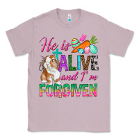 Lilac He Is Alive And I'm Forgiven Classic Tee - BundleAndBundleShop