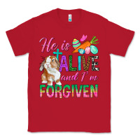 Red He Is Alive And I'm Forgiven Classic Tee - BundleAndBundleShop