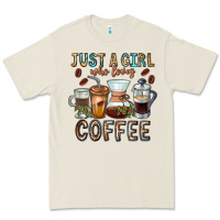 Bone Just A Girl Who Loves Coffee Premium Tee - CowhideDigitalArt