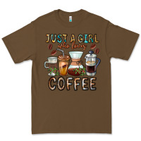 Cacao Just A Girl Who Loves Coffee Premium Tee - CowhideDigitalArt