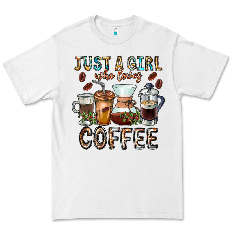Just A Girl Who Loves Coffee Premium Tee by CowhideDigitalArt | Teevron