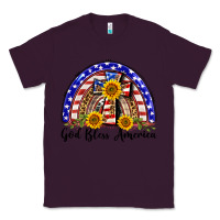 Plum god bless america  rainbow Classic Tee - BarkalooDesign