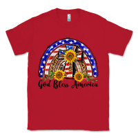 Red god bless america  rainbow Classic Tee - BarkalooDesign