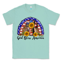 Seafoam god bless america  rainbow Classic Tee - BarkalooDesign