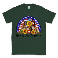 Sports Green god bless america  rainbow Classic Tee - BarkalooDesign