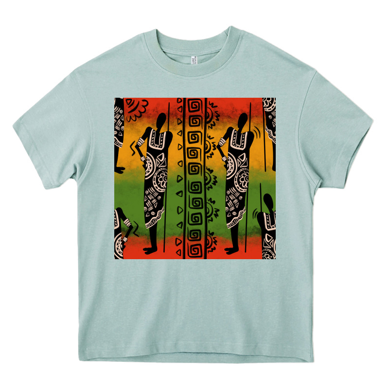 African Silhouette Seamless Pattern Heavy Core Tee by BundleAndBundleShop | Teevron