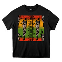 Black african silhouette seamless pattern Heavy Core Tee - BundleAndBundleShop