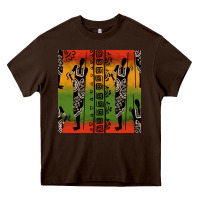 Chocolate Brown african silhouette seamless pattern Heavy Core Tee - BundleAndBundleShop