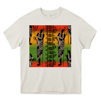 Cream african silhouette seamless pattern Heavy Core Tee - BundleAndBundleShop