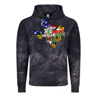 Cloud Black bull skull texas map american playng Vintage Hoodie - BarkalooDesign