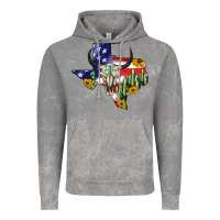 Cloud Rock bull skull texas map american playng Vintage Hoodie - BarkalooDesign