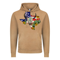 Vintage Camel bull skull texas map american playng Vintage Hoodie - BarkalooDesign