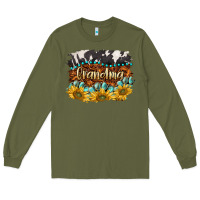 Army Green western grandma Long Sleeve Tee - BarkalooDesign