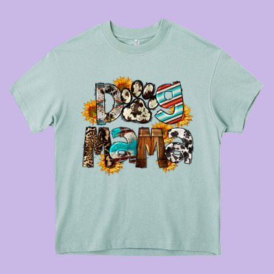 Dog Mama Heavy Core Tee Designed By Fadigitalartstudio