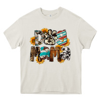 Cream Dog Mama Heavy Core Tee - FaDigitalArtStudio