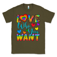 Army Green Western Love Who You Want Classic Tee - BundleAndBundleShop