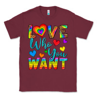 Burgundy Western Love Who You Want Classic Tee - BundleAndBundleShop