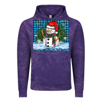Cloud Purple snowy christmas snowman Vintage Hoodie - BarkalooDesign