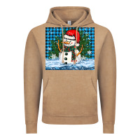 Vintage Coffee snowy christmas snowman Vintage Hoodie - BarkalooDesign