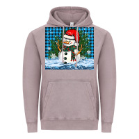 Vintage Zinc snowy christmas snowman Vintage Hoodie - BarkalooDesign