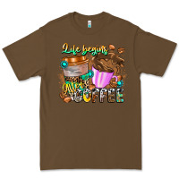 Cacao Life Begins After Coffee Premium Tee - CowhideDigitalArt