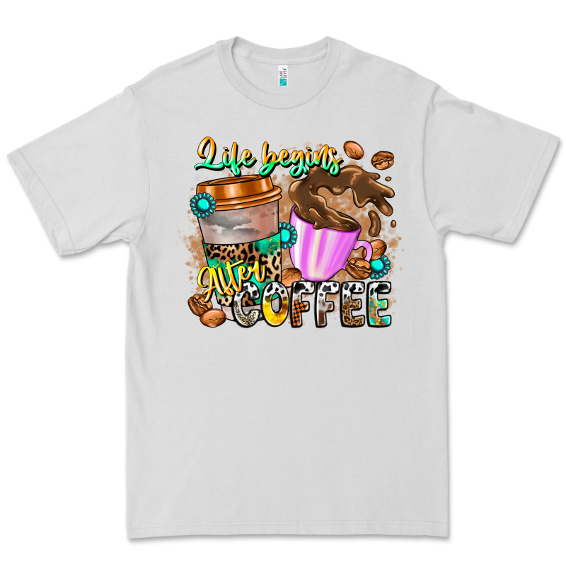 Life Begins After Coffee Premium Tee by CowhideDigitalArt | Teevron
