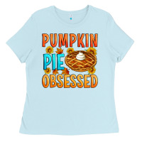 Baby Blue Pumpkin pie obsessed Ladies Tee - Artiststas