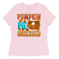 Bubblegum Pink Pumpkin pie obsessed Ladies Tee - Artiststas