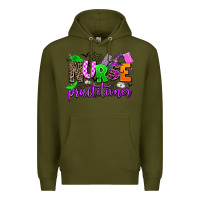 Army Green nurse practitioner Premium Hoodie - AdoDesignShop