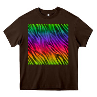 Chocolate Brown colorful zebra seamless pattern Heavy Core Tee - BundleAndBundleShop