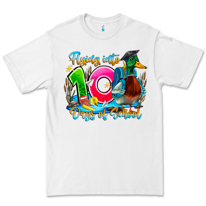 Name Flying Into 100 Days Of School Premium Tee by CowhideDigitalArt | Teevron