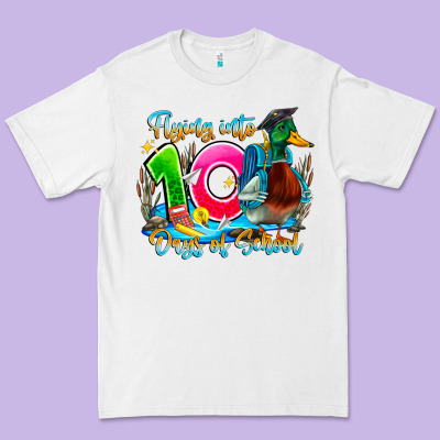 Name Flying Into 100 Days Of School Premium Tee Designed By Cowhidedigitalart