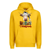 Lemon merry christmas hereford cow Premium Hoodie - RanaPortraitStore