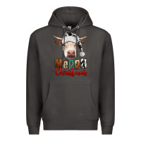 Smoke merry christmas hereford cow Premium Hoodie - RanaPortraitStore