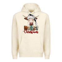 Tofu merry christmas hereford cow Premium Hoodie - RanaPortraitStore