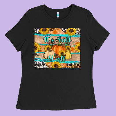It's Fall Y'all Ladies Tee Designed By Artiststas