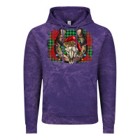 Cloud Purple christmas horseshoe bull skull Vintage Hoodie - BarkalooDesign