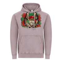 Vintage Zinc christmas horseshoe bull skull Vintage Hoodie - BarkalooDesign
