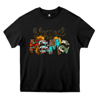 Black Blessed Mama Heavy Core Tee - FaDigitalArtStudio