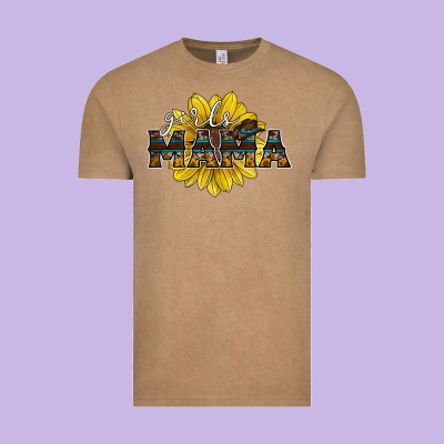 Girls Mama Sunflower Vintage Tee Designed By Racoondesign