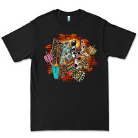 Black Fall Vibes Premium Tee - CowhideDigitalArt
