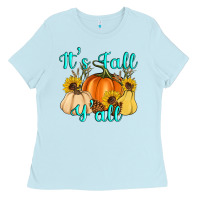 Baby Blue it's fall y'all Ladies Tee - Artiststas