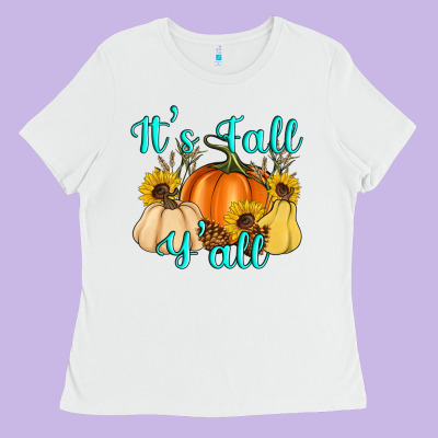 It's Fall Y'all Ladies Tee Designed By Artiststas