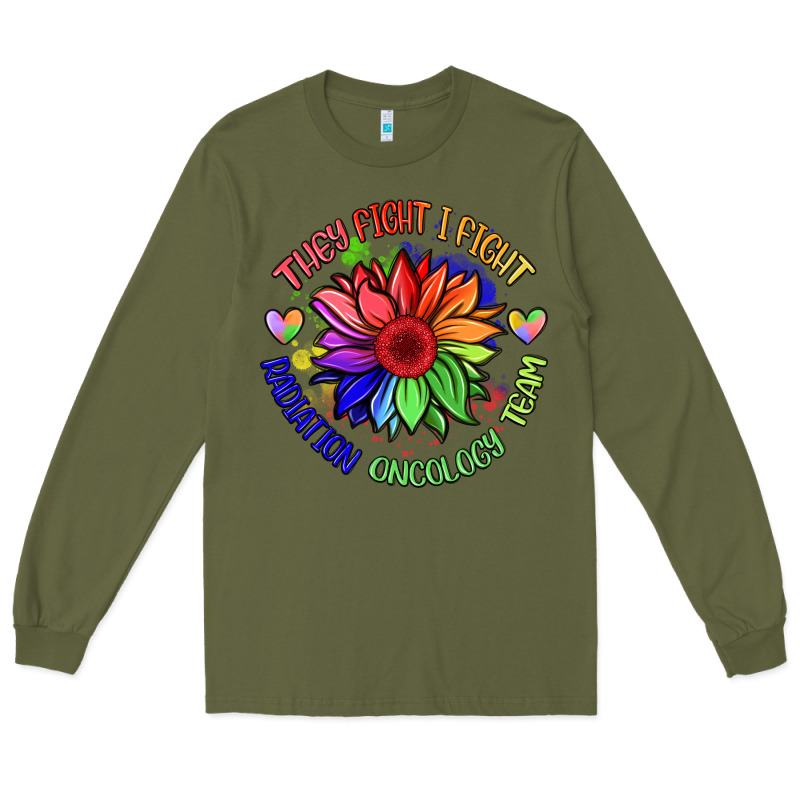 Oncology Team Sunflower Malia Long Sleeve Tee by BarkalooDesign | Teevron