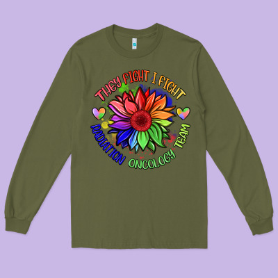 Oncology Team Sunflower Malia Long Sleeve Tee Designed By Barkaloodesign