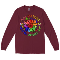 Burgundy oncology team sunflower malia Long Sleeve Tee - BarkalooDesign