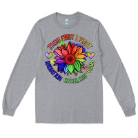 Heather Grey oncology team sunflower malia Long Sleeve Tee - BarkalooDesign
