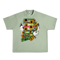 Oil Green Rhode island State aMp Urban Heavy Tee - RanaPortraitStore