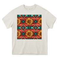 Cream native american aztec seamless pattern 2 Heavy Core Tee - BundleAndBundleShop